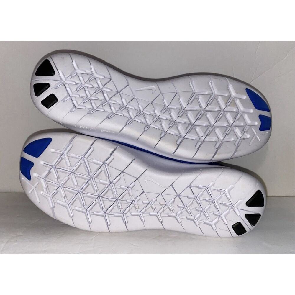Nike Free Blue White Swoosh Lime Green Sz 7 Youth Wmn 8-8.5 Equivalent Sneakers - Picture 7 of 7